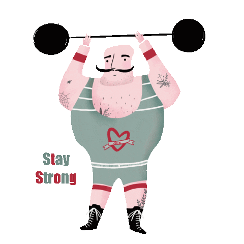 Lifting Weights Love Sticker by hello matze illustrations