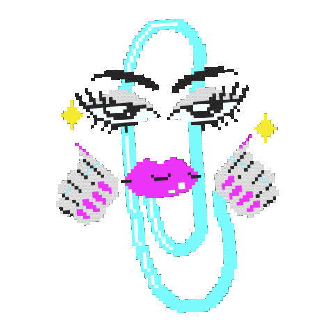 unzeenfest clippy girl clippy sassy clippy moving clippy Sticker