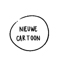 Cartoon Nieuw Sticker
