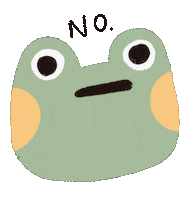 Jellysams no nope frog serious Sticker
