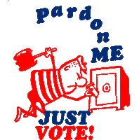 reedartdepartment vote america president sneakers Sticker