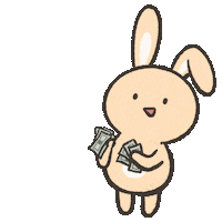 Kakikichan shopping bunny buy spill Sticker