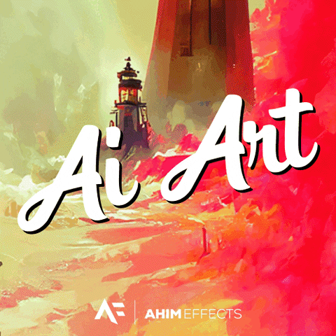 Ahim-effects art red ai sea GIF