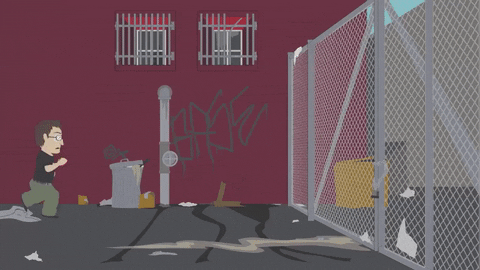 fence run away GIF by South Park 