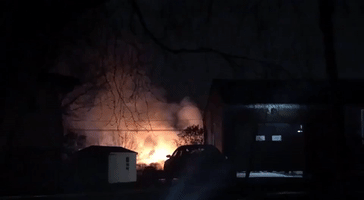 House Leveled by Explosion in Gates, New York