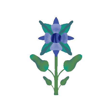 Emilia-Escalante giphygifmaker flowerpower cuteflower blueflower Sticker