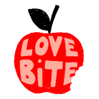 Love Bite Apple Sticker by Markus Lupfer