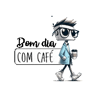 aduanstudio cafe bomdia robo bomdiacomcafe Sticker