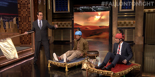 fallontonight giphyupload genie race jimmy fallon GIF