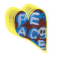 Happy Peace And Love Sticker by KaoruHironaka