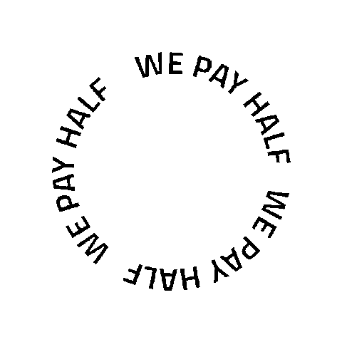 We Pay Half Sticker by nejree