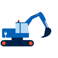 Ploegam electric transport Oss infra Sticker