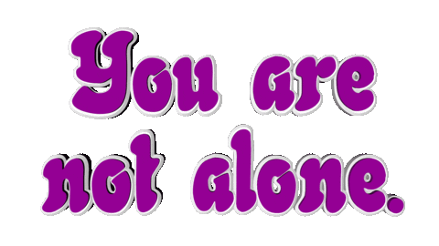 You Are Not Alone 3D Sticker by OpticalArtInc.