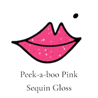 Peek-A-Boo Pink Sticker by Lisa Eldridge