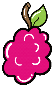 Fruit Berry Sticker by Natalie Michelle Watson