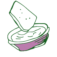 HEKSNKAAS lunch diner dip eten Sticker