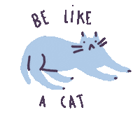Cat Text Sticker by Sara Maese