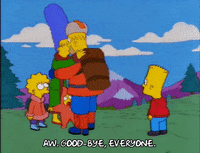 camping homer simpson GIF