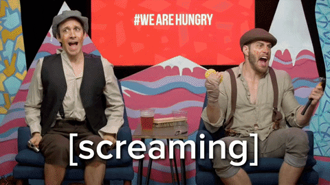 roosterteeth giphyupload screaming rooster teeth on the spot GIF