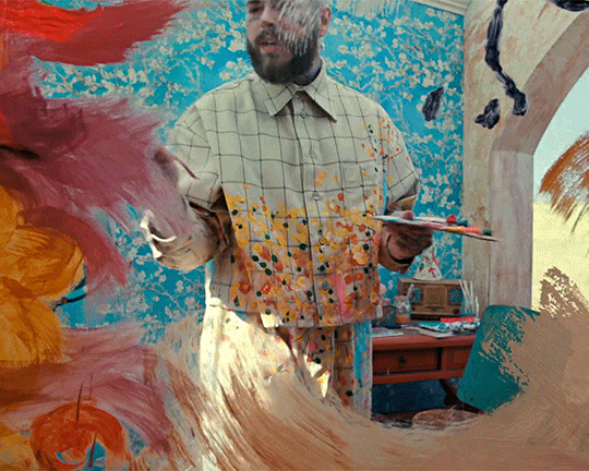 madisonmwrites giphyupload music video painting post malone GIF
