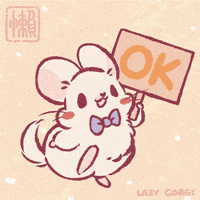 Illustration Ok GIF by Lazy Corgi