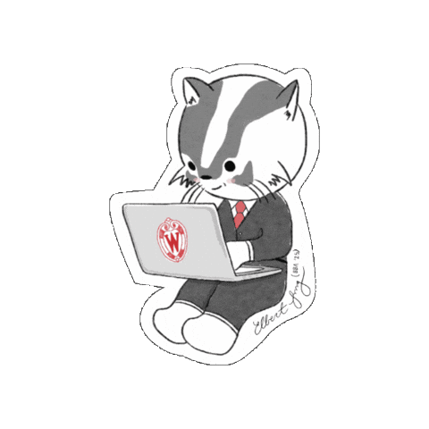 Work Working Hard Sticker by Wisconsin School of Business