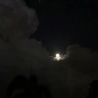 Lightning And Moon Light Up Fort Lauderdale Sky