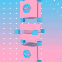 KarlJahnke pink 3d blue time GIF