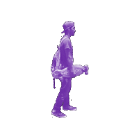InstitutoCaminhabilidade skate escola sk8 homem Sticker