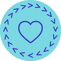 Blue Heart Sticker by Afdeling Online