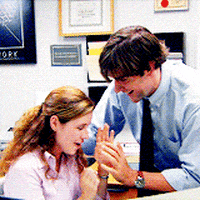 the office jim and pam GIF