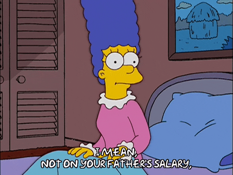 marge simpson bed GIF