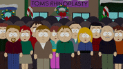 crowd shrug GIF by South Park 