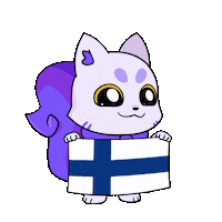 Flag Finland Sticker by Lucky Kat Studios