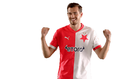 Football Celebrating Sticker by SK Slavia Praha
