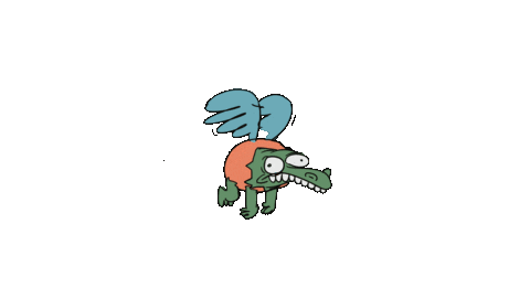 animation flying Sticker