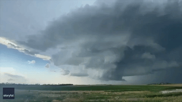 Huge Cloud Swirls Near Nebraska Town Amid Damaging Storms