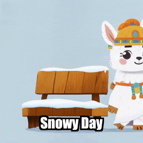 Snowy Day Snow GIF by Llamaozi