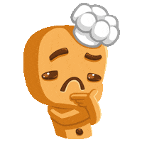 Thinking Cookie Sticker by Pikabu
