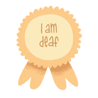 sinosz_hangforras deaf ci hard of hearing hearing aids Sticker