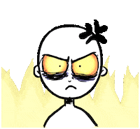 Angry Fire Sticker