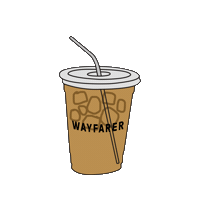 Latte Straw Sticker by Wayfarer Coffee Roasters