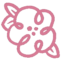 pineapplesheep pink flower doodles mercy Sticker