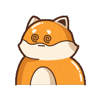 Colorifichet illustration kawaii fox confused Sticker