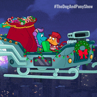 TreehouseDirect dog christmas santa pony GIF
