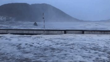 Waves Slam Faial Island as Lorenzo Passes