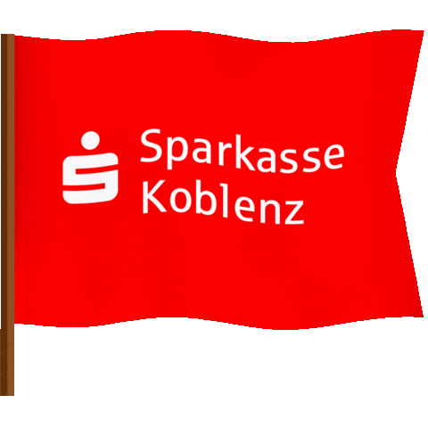 sparkassekoblenz giphyupload logo sparkasse fahne Sticker