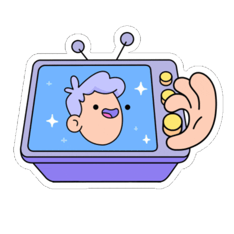 Tv Channel Cat Sticker by doodles