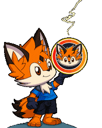 Power Standing Sticker by Foxy