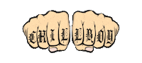 chillboysinthehood knuckles fists chill boys in the hood chillboysinthehood Sticker